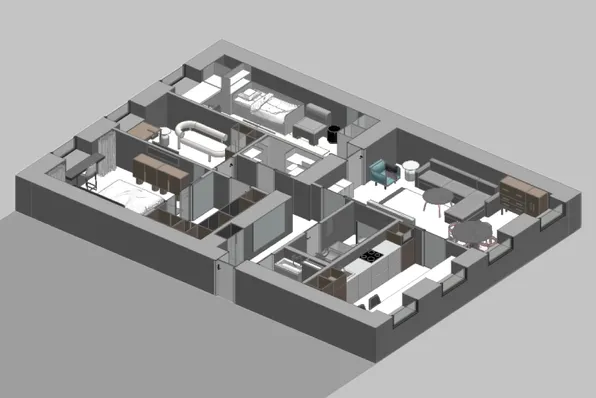 Итоговая работа Александры Соколовой — проектирование интерьера в ArchiCAD